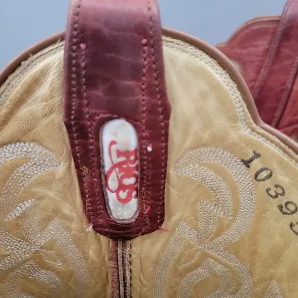 Vintage Rios of Mercedes Men’s Cowboy Boots Size 8.5 D Made In USA
